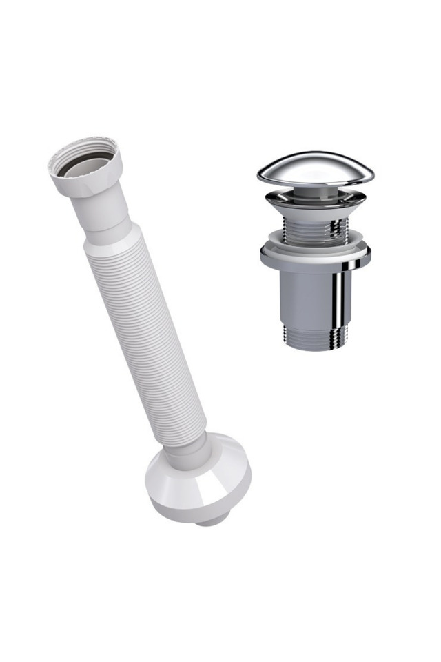 İzyapı Klick Klack Taşmasız Bas Aç Metal Lavabo Sifonu