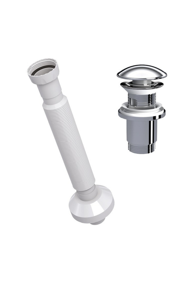 İzyapı Klik Klack Taşmalı Metal Bas Aç Lavabo Sifonu