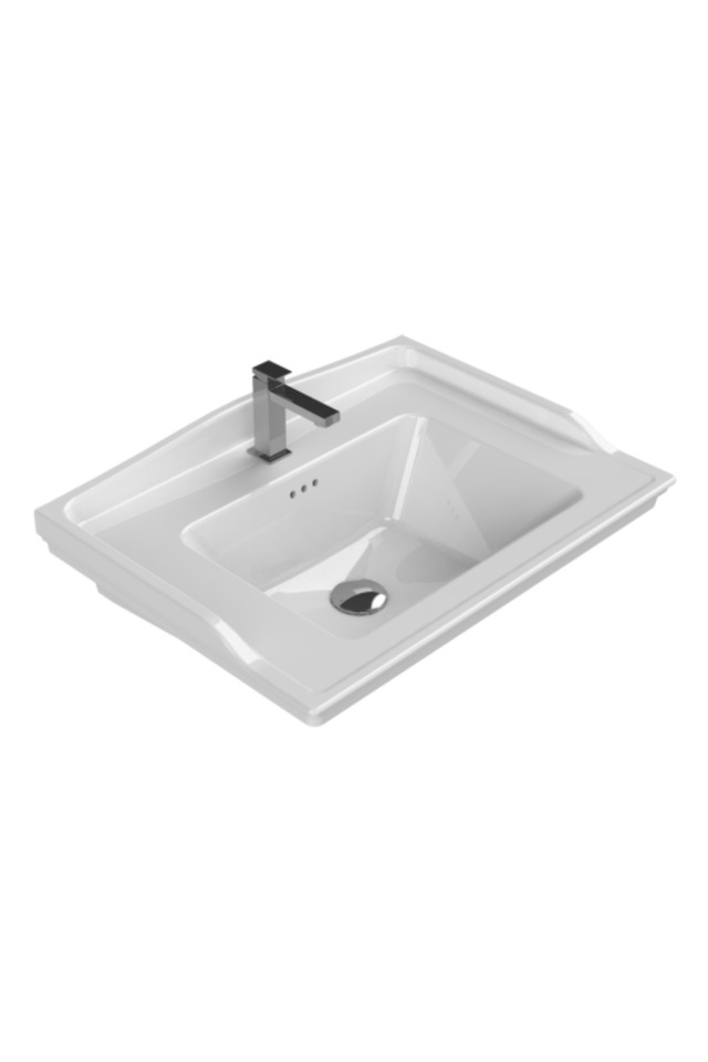 Turkuaz Kapadokya 65 Cm Etajerli Lavabo