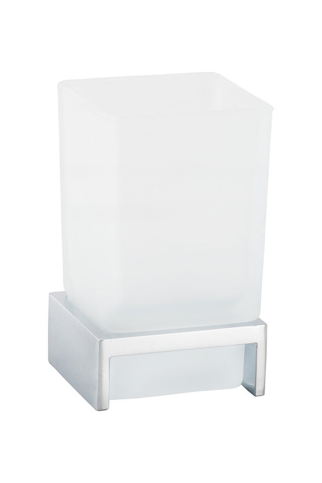 Çelik Banyo Kumru Set Üstü Camlı Diş Fırçalık Krom Renkli