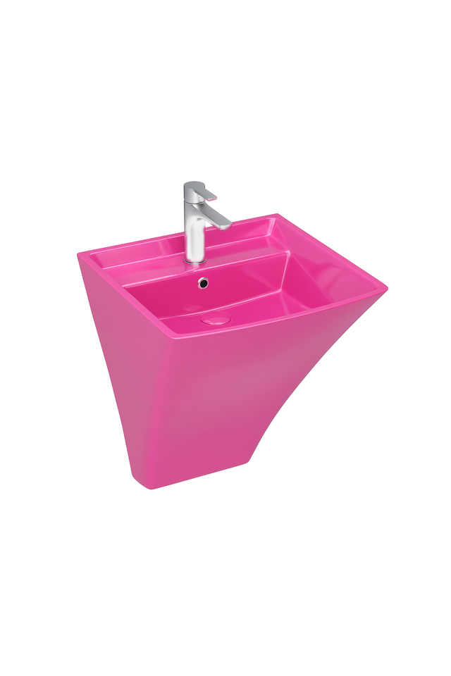Loop 50 cm Asma Monoblok Lavabo Fuşya