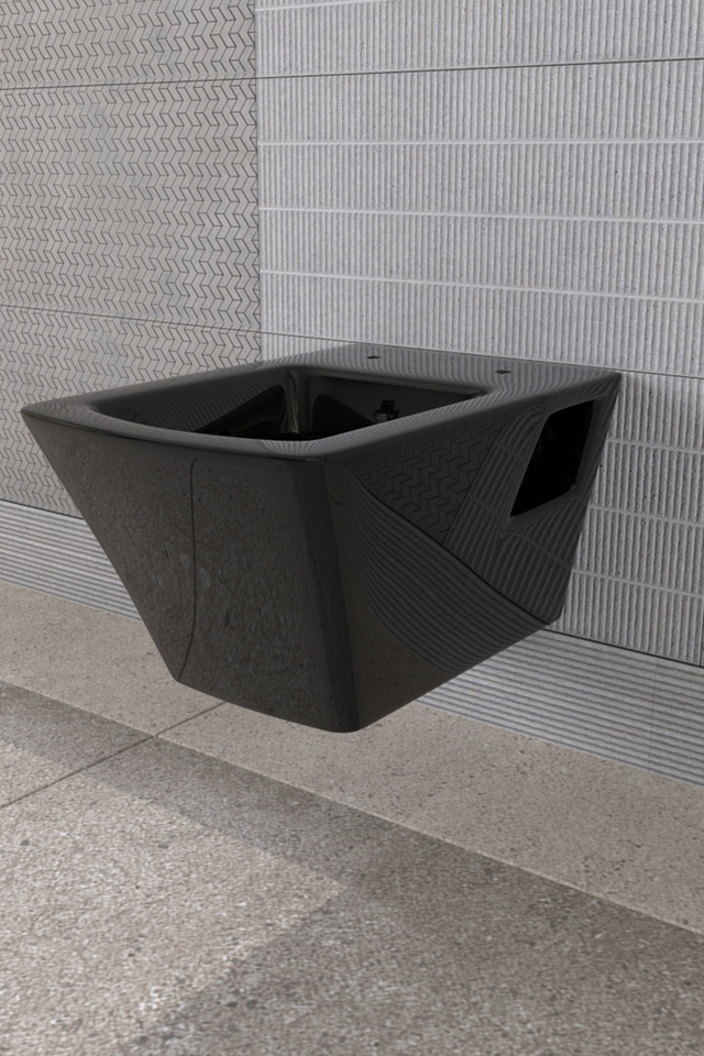 Lucco Loop 53 cm Asma Klozet Siyah 