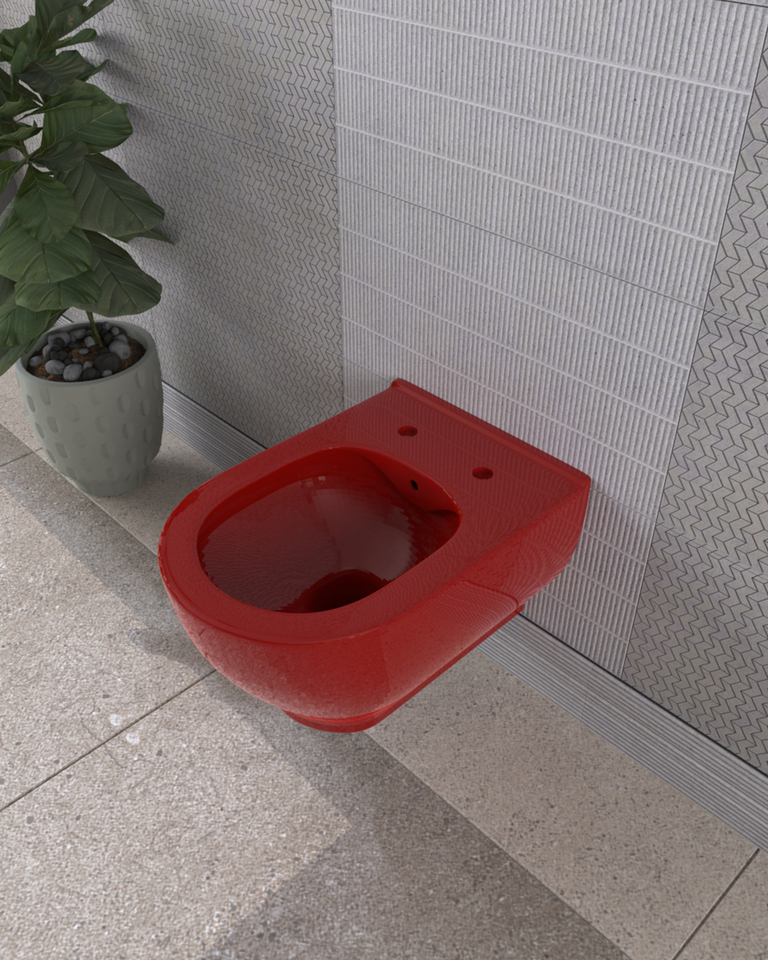 Lucco Garcia 53 cm Kanalsız Asma Klozet Kırmızı