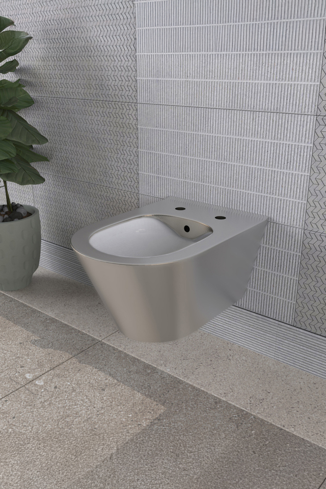 Lucco Avva Asma Klozet İçi Beyaz Dışı Platin