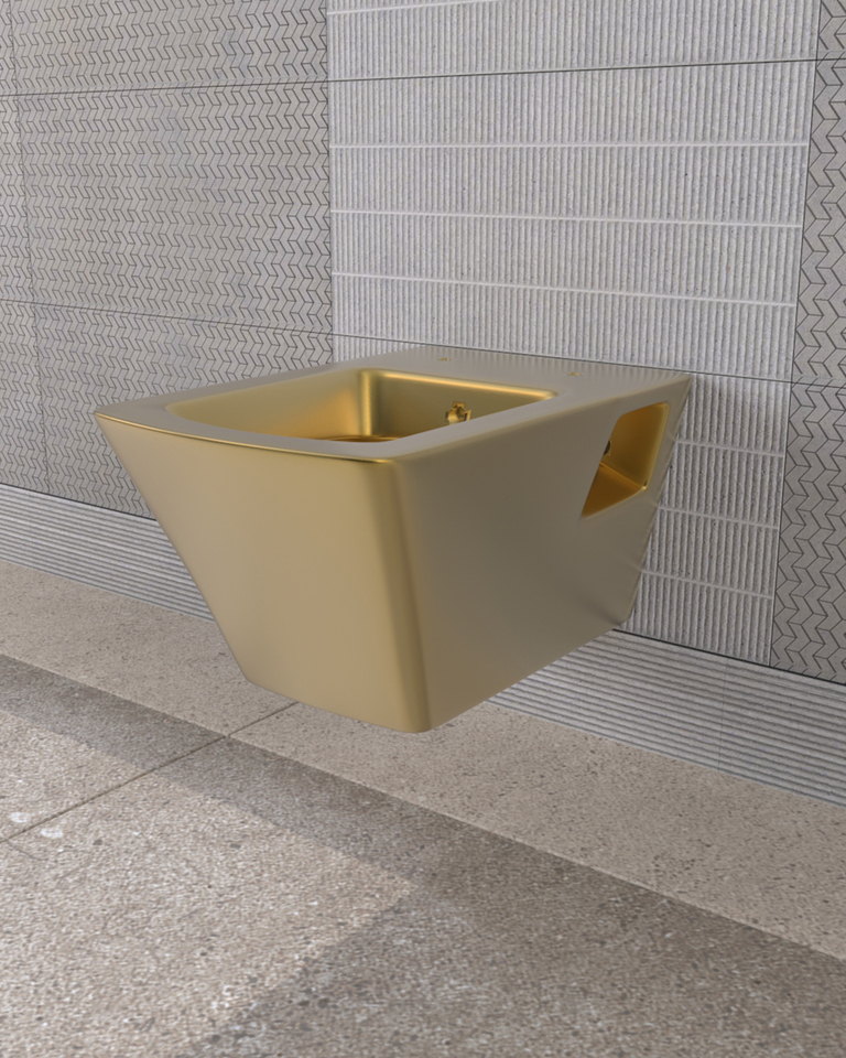 Lucco Loop Asma Klozet İçi Beyaz Dışı Komple Altın 