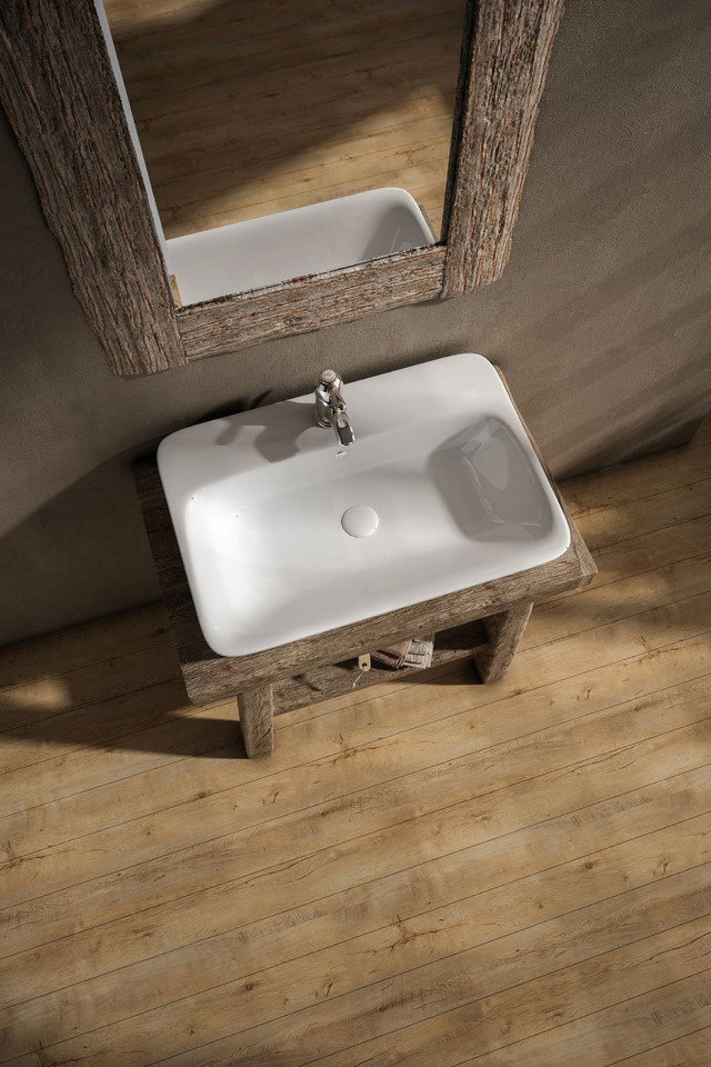 Lucco Mita 65 Cm Tezgah Üstü Dikdörtgen Lavabo Beyaz