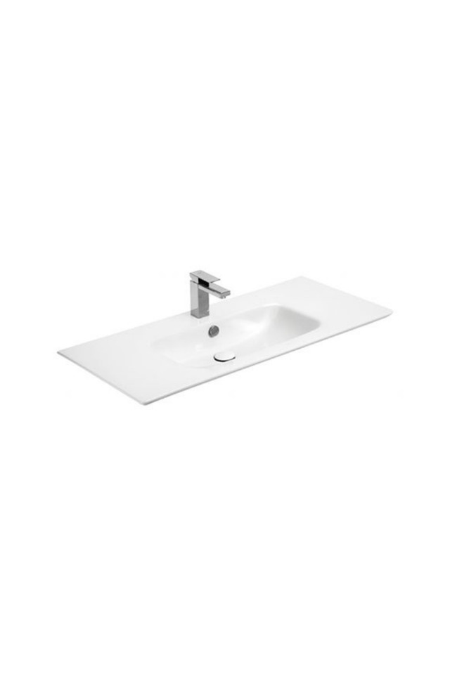 Sanovit Sharp 105 Cm Konsollu Süper İnce Lavabo Beyaz Renk