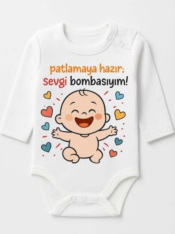 Patlamaya Hazır Sevgı Bombasıyım Uzun Kol Zıbın