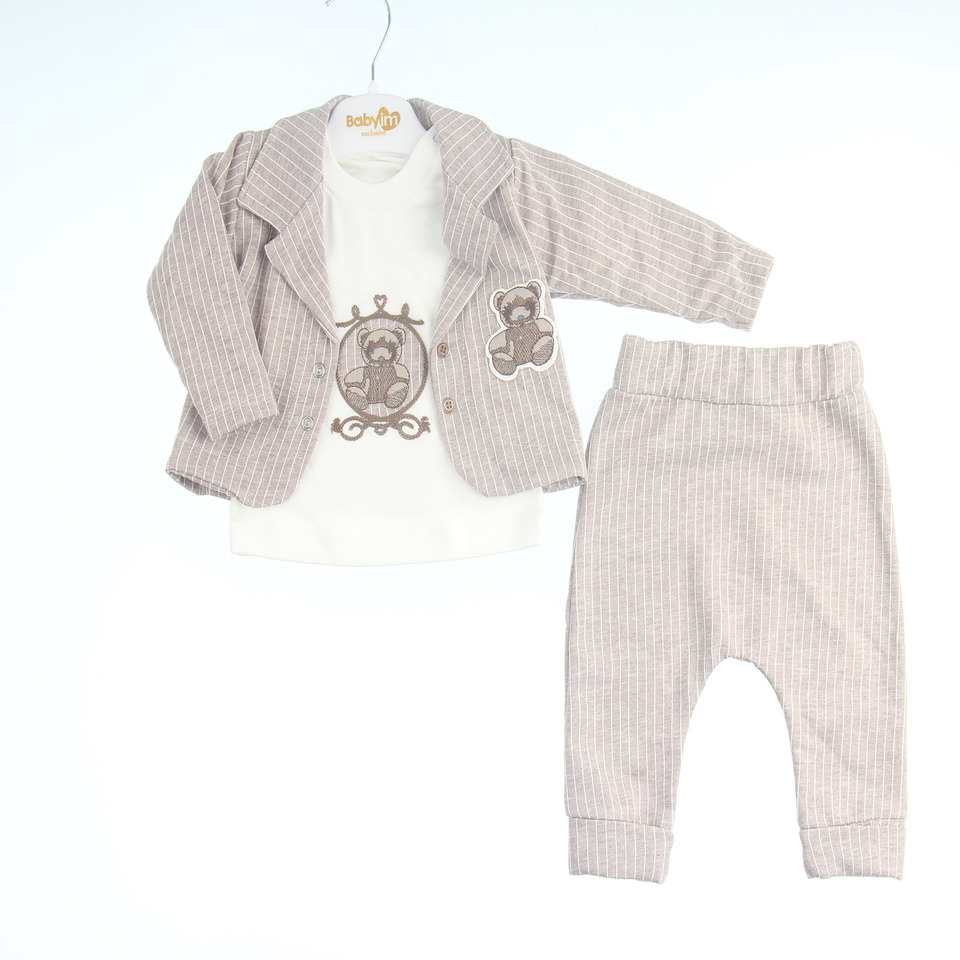 Babyım 2101 Ceketlı Nakıslı 3lu Takım