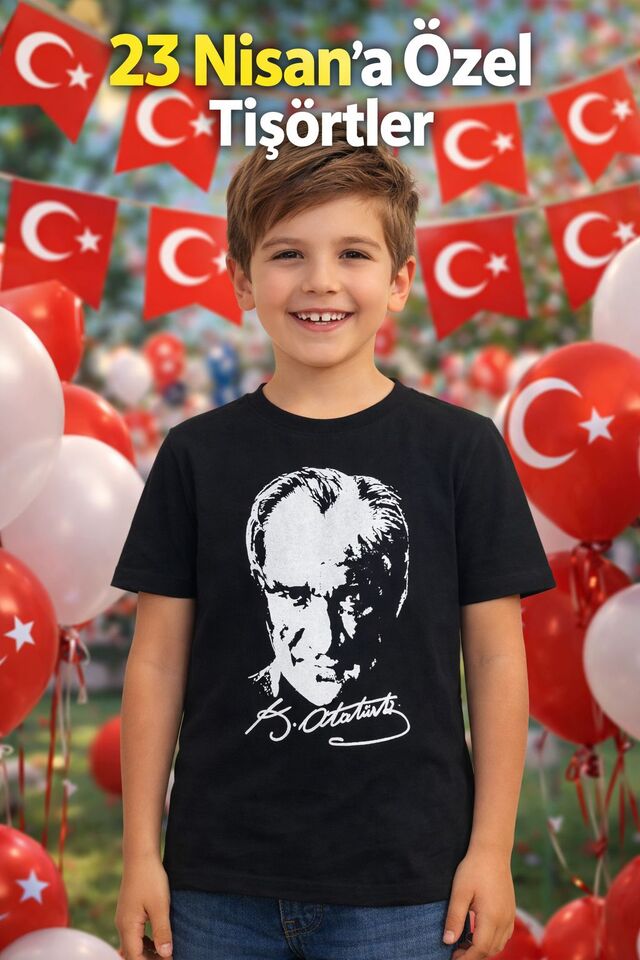 Atatürk Baskılı Kısa Kollu Tişört