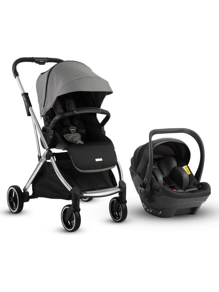 Kenya I-Size Travel Sistem Bebek Arabası Gri– Tek Elle Katlanabilir