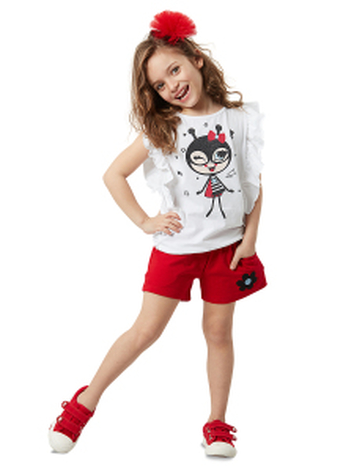 Bug Love Kız Çocuk T-shirt Şort İkili  Takım