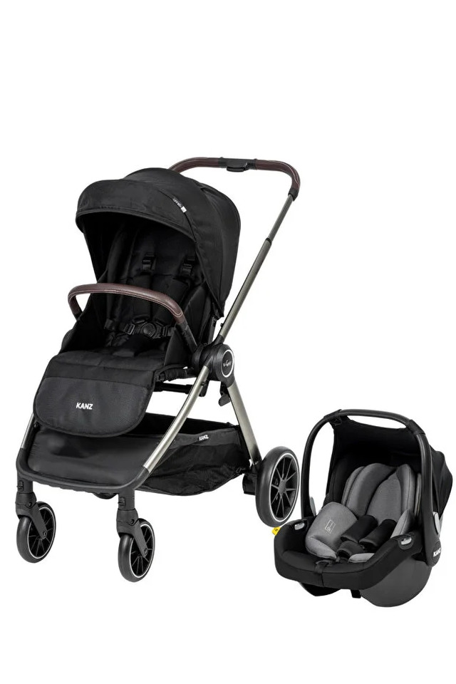 Kanz V-Go2 Travel Sistem Bebek Arabası Siyah – Ana Kucağı Dahil, 22 kg Taşıma Kapasiteli