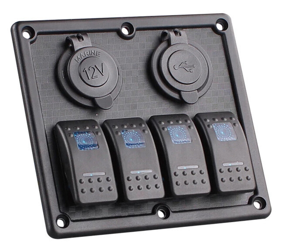 SWİTCH SİGORTA PANEL 4 LÜ ÇAKMAK USB SOKETİ