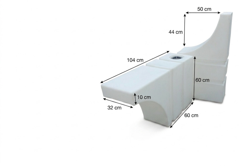150 LT TEMİZ SU TANKI U :105 CM Y:60 CM EN:30 CM TEKER ÜSTÜ PSA SPRİNTER CRAFTER DAİLY KARAVAN