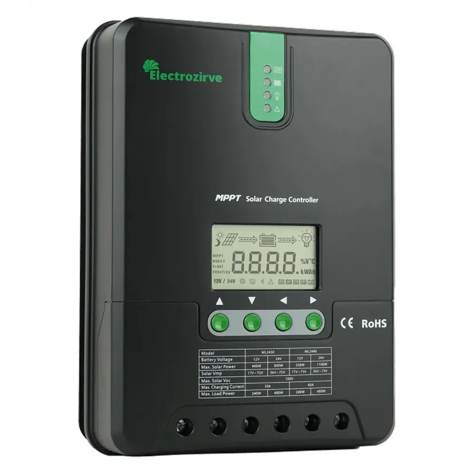 ELECTROZİRVE ML4860 EKRANLI 60 AH MPPT 