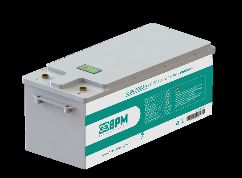 BPM 12.8V 200AH LİFEPO4 LİTYUM AKÜ - EKRANLI 