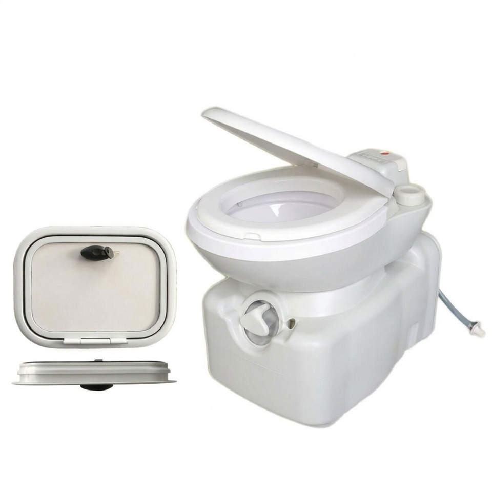 PORVALETTİ KASETLİ TUVALET TEKERLEKLİ 22 LT + SERVİS KAPAĞI