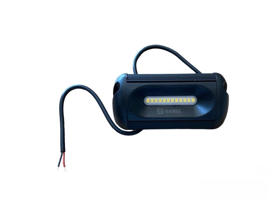 12 LEDLİ 12V SANEL SİYAH KASA DIŞ LAMBA AYDINLATMA 10 CM