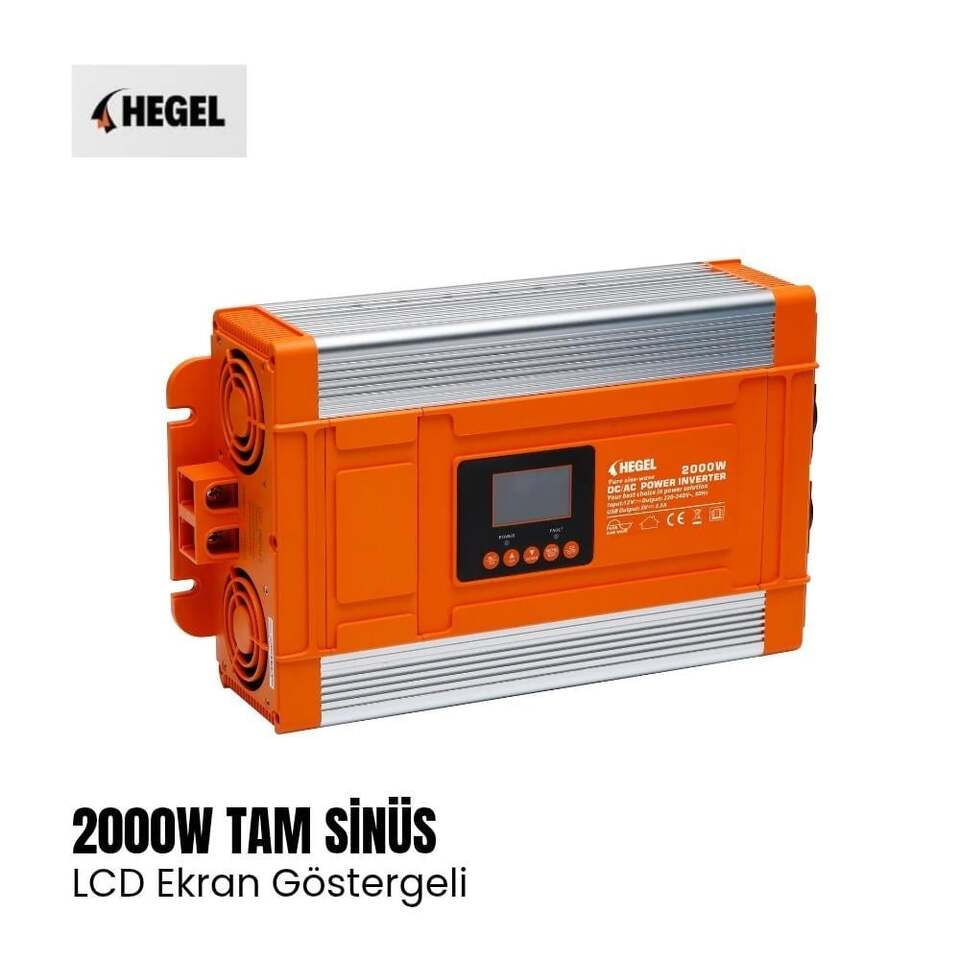 TAM SİNÜS İNVERTÖR 12V 2000W - HEGEL DİJİTAL GÖSTERGELİ