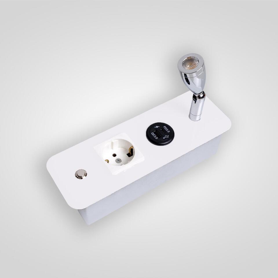 OKUMA LAMBASI USB Lİ, PRİZLİ APLİK VE BEYAZ GÜN IŞIĞI KENDİ İMALATIMIZ